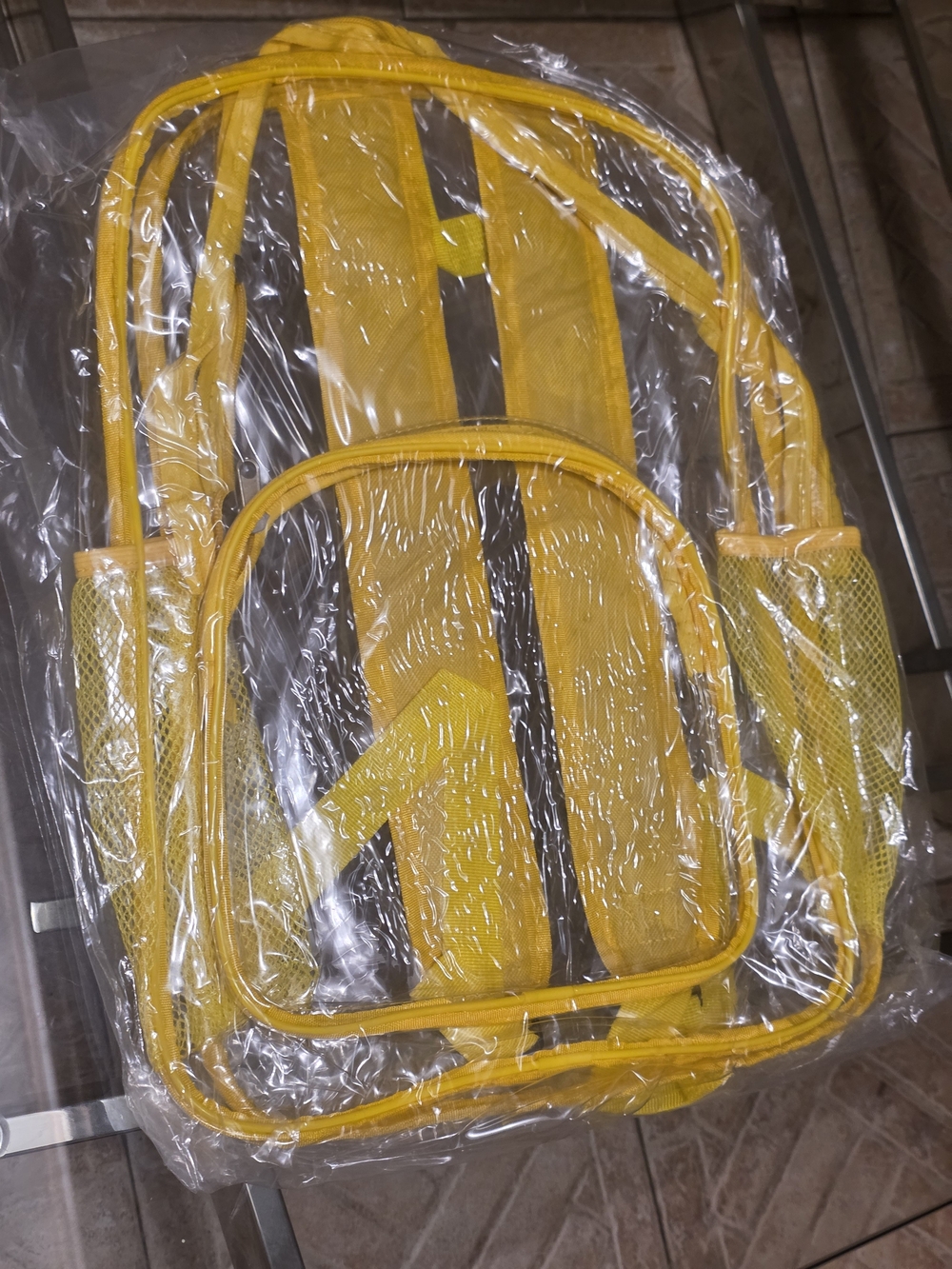 Yellow Kids Clear Backpack - Unbranded